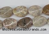 CTW58 15.5 inches 12*16mm twisted oval jasper gemstone beads