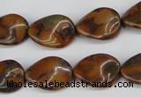 CTW62 15.5 inches 13*18mm twisted oval jasper gemstone beads