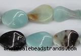 CTW67 15.5 inches 15*20mm twisted oval amazonite gemstone beads