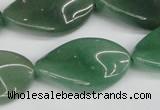 CTW90 15.5 inches 18*30mm twisted oval green aventurine beads