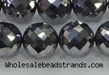 CTZ615 15.5 inches 14mm faceted round terahertz beads wholesale