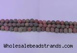 CUG180 15.5 inches 4mm round matte unakite gemstone beads