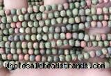 CUG190 15.5 inches 4mm round matte unakite beads wholesale