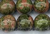 CUG201 15 inches 10mm round unakite beads, 2mm hole