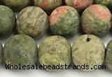 CUG207 15 inches 8mm round matte unakite beads