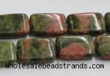 CUG53 16 inches 13*18mm rectangle natural unakite gemstone beads