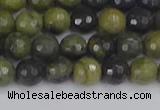 CUJ101 15.5 inches 6mm faceted round African green autumn jasper beads