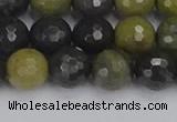 CUJ102 15.5 inches 8mm faceted round African green autumn jasper beads