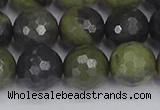 CUJ104 15.5 inches 12mm faceted round African green autumn jasper beads