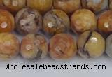 CVJ24 15.5 inches 10mm faceted round venus jasper beads wholesale