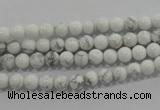 CWB200 15.5 inches 4mm round natural white howlite beads wholesale