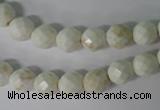 CWB301 15.5 inches 6mm faceted round howlite turquoise beads