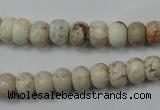 CWB321 15.5 inches 6*8mm rondelle howlite turquoise beads wholesale