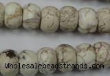 CWB323 15.5 inches 10*14mm rondelle howlite turquoise beads wholesale