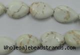 CWB363 15.5 inches 12*16mm flat teardrop howlite turquoise beads