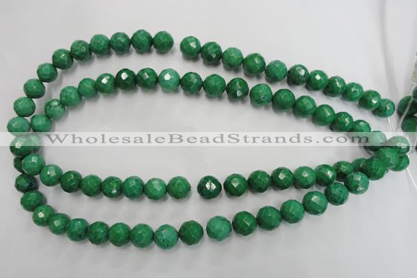 CWB403 15.5 inches 10mm faceted round howlite turquoise beads