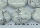 CWB53 15.5 inches 20*25mm oval natural white howlite gemstone beads