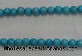 CWB552 15.5 inches 4mm round howlite turquoise beads wholesale