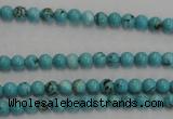 CWB553 15.5 inches 4mm round howlite turquoise beads wholesale