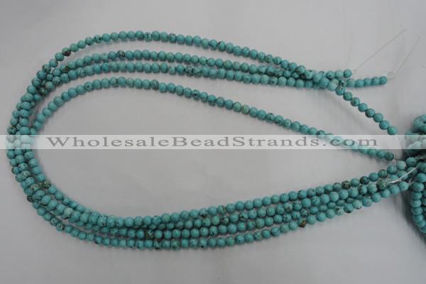 CWB554 15.5 inches 5mm round howlite turquoise beads wholesale