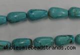 CWB675 15.5 inches 8*14mm teardrop howlite turquoise beads wholesale