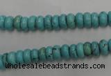 CWB682 15.5 inches 3*7mm rondelle howlite turquoise beads wholesale