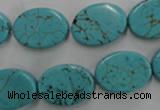 CWB734 15.5 inches 13*18mm oval howlite turquoise beads wholesale