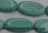 CWB737 15.5 inches 15*30mm oval howlite turquoise beads wholesale