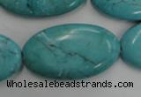 CWB738 15.5 inches 20*36mm oval howlite turquoise beads wholesale