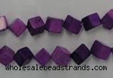 CWB762 15.5 inches 6*6mm cube howlite turquoise beads wholesale