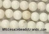 CWB800 15.5 inches 4mm round white howlite turquoise beads