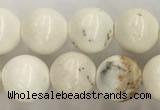 CWB802 15.5 inches 8mm round white howlite turquoise beads