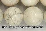 CWB806 15.5 inches 16mm round white howlite turquoise beads