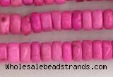 CWB822 15.5 inches 2*4mm tyre howlite turquoise beads wholesale