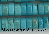 CWB840 15.5 inches 3*6mm tyre howlite turquoise beads wholesale