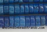 CWB841 15.5 inches 3*6mm tyre howlite turquoise beads wholesale