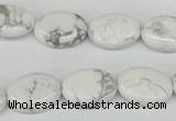 CWB85 15.5 inches 13*18mm oval natural white howlite beads