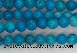 CWB856 15.5 inches 3mm round howlite turquoise beads wholesale