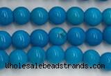 CWB857 15.5 inches 4mm round howlite turquoise beads wholesale