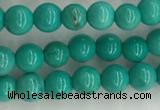 CWB863 15.5 inches 4mm round howlite turquoise beads wholesale