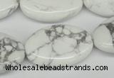 CWB87 15.5 inches 20*30mm oval natural white howlite beads