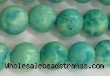 CWB876 15.5 inches 6mm round howlite turquoise beads wholesale