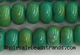 CWB899 15.5 inches 4*6mm rondelle howlite turquoise beads