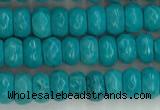 CWB901 15.5 inches 2*4mm faceted rondelle howlite turquoise beads