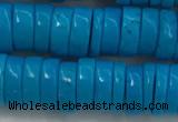 CWB907 15.5 inches 3*8mm tyre howlite turquoise beads wholesale