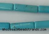 CWB915 15.5 inches 4*13mm tube howlite turquoise beads wholesale