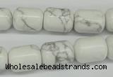 CWB94 15.5 inches 12*16mm drum natural white howlite beads