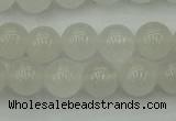 CWH52 15.5 inches 8mm round white jade beads wholesale