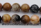 CWJ265 15.5 inches 14mm round wood jasper gemstone beads wholesale