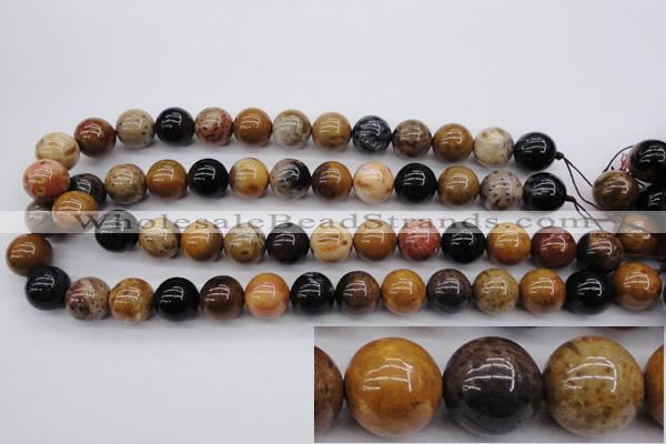 CWJ266 15.5 inches 15mm round wood jasper gemstone beads wholesale